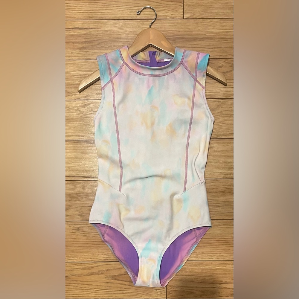 Lululemon Paddle swim suit Colorful Tie-Dye Sleeveless small bathing suit pocket